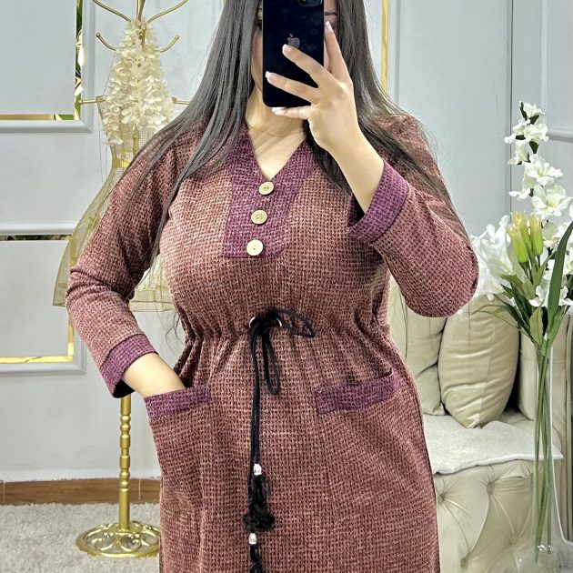 Robe kachmir 3 boutons